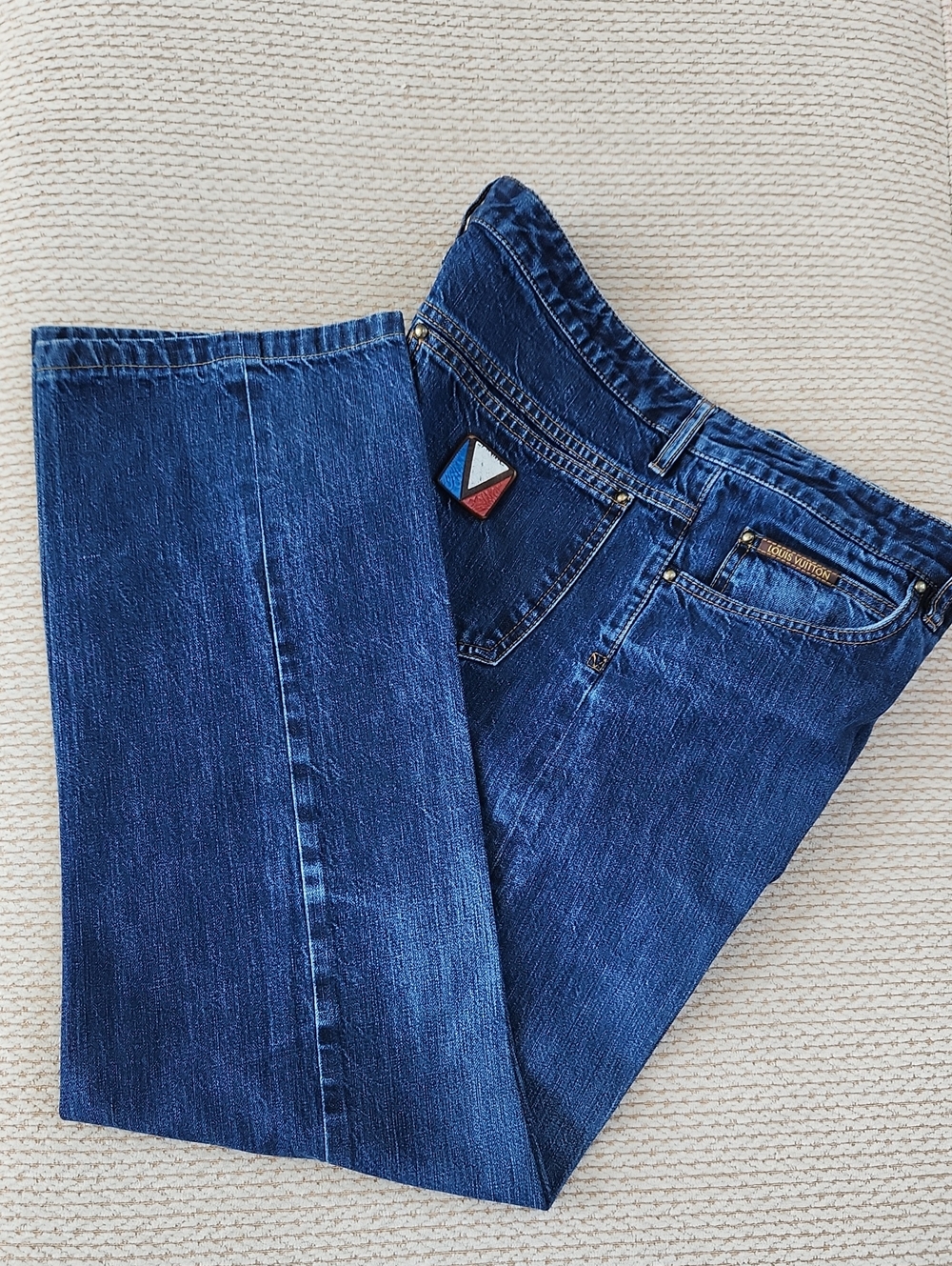 Mens Louis Vuitton Straight Jeans, Size 34